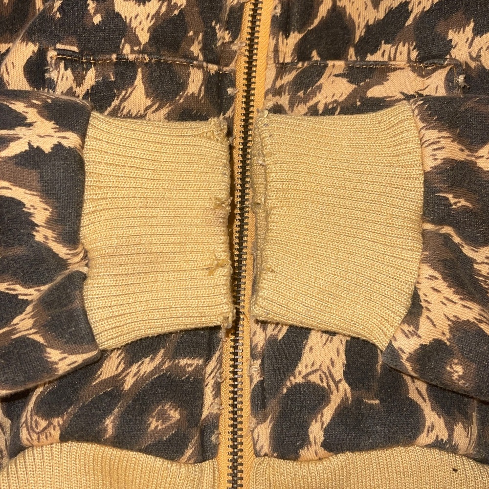 L.A.M.B. Hoodie Jacket Leopard Lamb Cheetah Print Bomber Gwen Stefani No Doubt - Picture 8 of 13